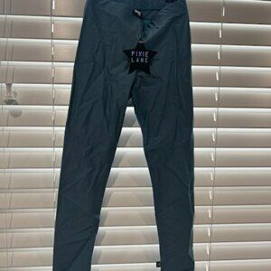 NWT Girls Size 5 Pixielane Leggings-High Shine-Grayish Blue
